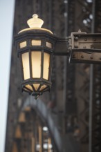 Details of the famous Sydney Harbour Bridge in the evening light, New South Wales, Australia.