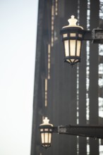 Details of the famous Sydney Harbour Bridge in the evening light, New South Wales, Australia.