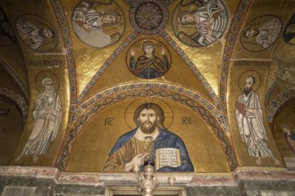 Mosaics in the Catholicon of the Hosios Luke Monastery, UNESCO World Heritage Site in Steiri,