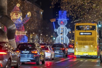 Christmas decoration, light decoration, in Berlin, Tauentzienstraße, Germany