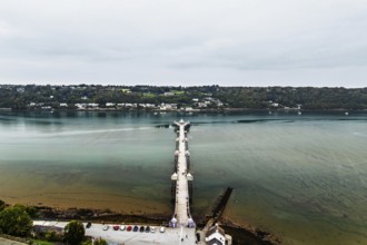 Garth Pier from a drone, Bangor, Wales, UK