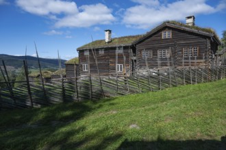 Maihaugen open-air museum with houses and objects from farms in Gudbrandsdal, Lillehammer am Mjøsa