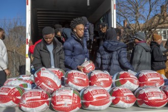 Detroit, Michigan, USA - 22 November 2025 - The Kappa Detroit Foundation distributed frozen turkeys