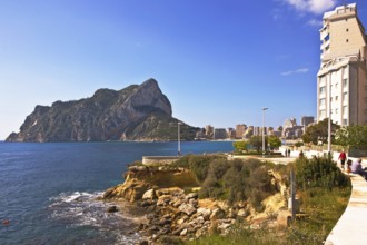 La Fossa-Levante Beach, Penon de Ifach landmark, Calpe Valencia, Costa Blanca, Spain