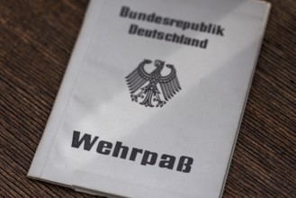 Official military passport, ID card for military service soldiers, military passport of the Federal