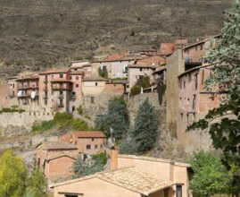 Historic buildings in medieval village of Albarracín, Teruel province, Aragon, Spain