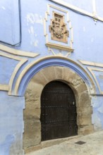 Casa de los Navarro de Arzuriaga, the Blue House, historic buildings in medieval village of