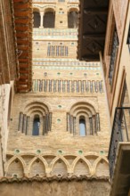 Mudéjar architecture tower of Santa María de Mediavilla cathedral, Teruel, Aragon, Spain