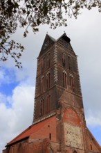 St. Mary's Church, also St. Mary's Church, center of the old town of Wismar, Northwest Mecklenburg