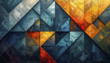 Abstract modern template, geometric effect stylized as mosaic tile, vibrant colorful business