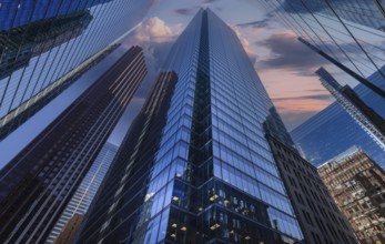 Toronto financial district skyline panorama with luxury condos and financial offices
