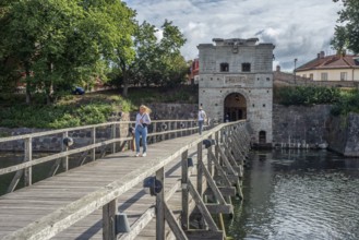 Västerport, the main gate in the old medieval defensive wall around the old city in Kalmar,