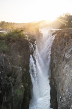 Epupa Falls, sunset at Epupa Waterfalls, Kaokoveld, Namibia