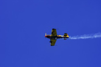 A Votec 351 sport aircraft from the Swiss MSW Aviation AG with registration HB-YMV during a flight