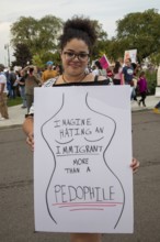 Detroit, Michigan USA - 18 October 2025 - A large crowd gathered for a 'No Kings' rally, protesting