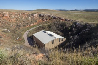 Beulah, Wyoming - The Vore Buffalo Jump, a sinkhole used by Plains Indians as a trap for bison from