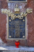 Memorial plaque at the German military cemetery at Waterberg, Otjozondjupa region, Namibia