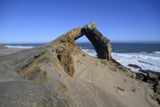 Arch rock, 55 metre high limestone arch, restricted diamond area, near Lüderitz, Karas region,