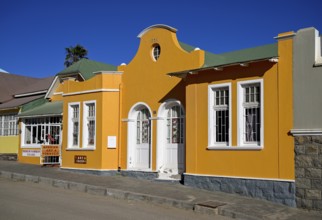 Colonial house facade in the Bergstraße, Lüderitz, Karas region, Namibia