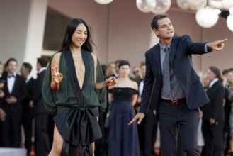 Venice, Italy - 2 September 2025: Greta Lee during the red carpet of - A house of Dynamite - during