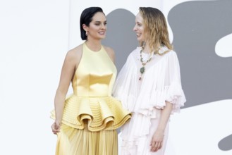 Venice, Italy - 3 September 2025: Noemie Merlant, Fanni Wrochna during the Red Carpet of - Duse -