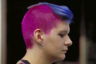 Teenage girl in punk look, Bavaria, Germany