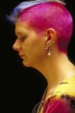 Teenage girl in punk look, Bavaria, Germany