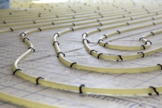 Underfloor heating in a new building