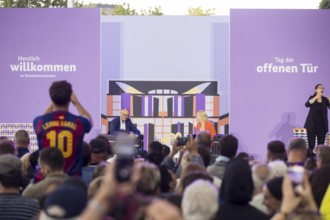 Friedrich Merz (CDU, Chancellor of the Federal Republic of Germany) during a stage talk at the Open