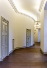 Interior design and exhibition rooms in the Würzburg Residence, imposing 18th century palace with