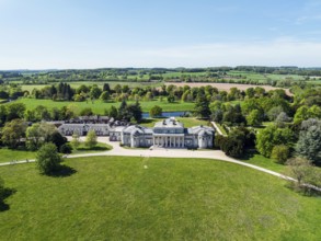Shugborough Estate from a drone, Great Haywood, Staffordshire, England, United Kingdom