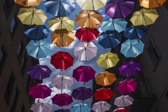Coloured umbrellas, Interlaken, Bern, Switzerland