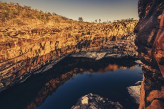 Bell Gorge, The Kimberleys, waterfall, sunrise in the outback, Australia