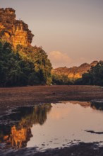 Special light atmosphere in the outback at Windjana Gorge National Park in Australia