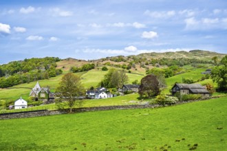 Farms in Lake District National Park, Cumbria, England, United Kingdom