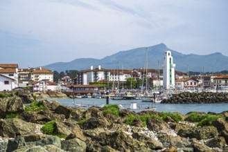 Marina in Saint-Jean-de-Luz, Nouvelle-Aquitaine, Pyrenees-Atlantiques, France