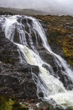 Glencoe Waterfall, Glencoe Valley, Argyll, Scotland, United Kingdom