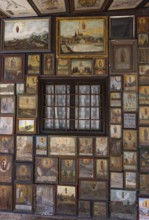 Votive plaques in the walkway around the Chapel of Grace, Kapellplatz, place of pilgrimage,