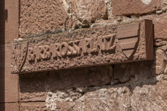 The old castle with Barbarossaplatz and the castle café in the old town centre of Büdingen, Hesse,