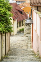 Alley in the historic centre of the Capital of Culture 2026, Trencín, Slovakia