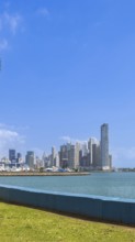 Panoramic view of skyline of Panama City downtown and financial center