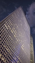 Israel, Tel Aviv financial business district skyline with shopping malls and high tech offices