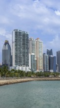 Panoramic view of skyline of Panama City downtown and financial center