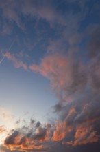 Clouds in the evening sky, Bavaria, Germany