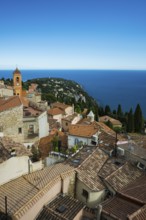 Picturesque mountain village overlooking the sea, Roquebrune, Roquebrune-Cap-Martin, near Monaco,