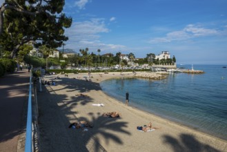 Beach, Plage des Fourmis, Beaulieu, Saint-Jean-Cap-Ferrat, Cap Ferrat, Alpes Maritimes, Provence