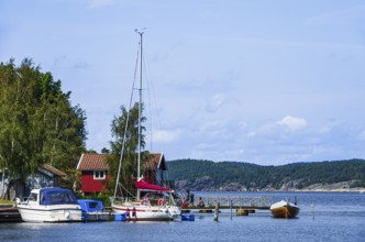 Maritime living and harbour ambience in the village of Henan on Orust, Bohuslän, Västra Götalands