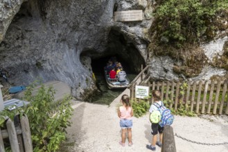 Excursion destination Wimsen Cave in the Swabian Alb. This tourist attraction is the only cave in