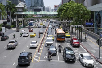 Road traffic vehicles, Bangkok, Thailand
