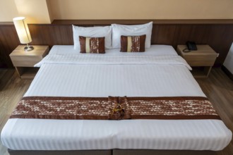 Hotel room double bed